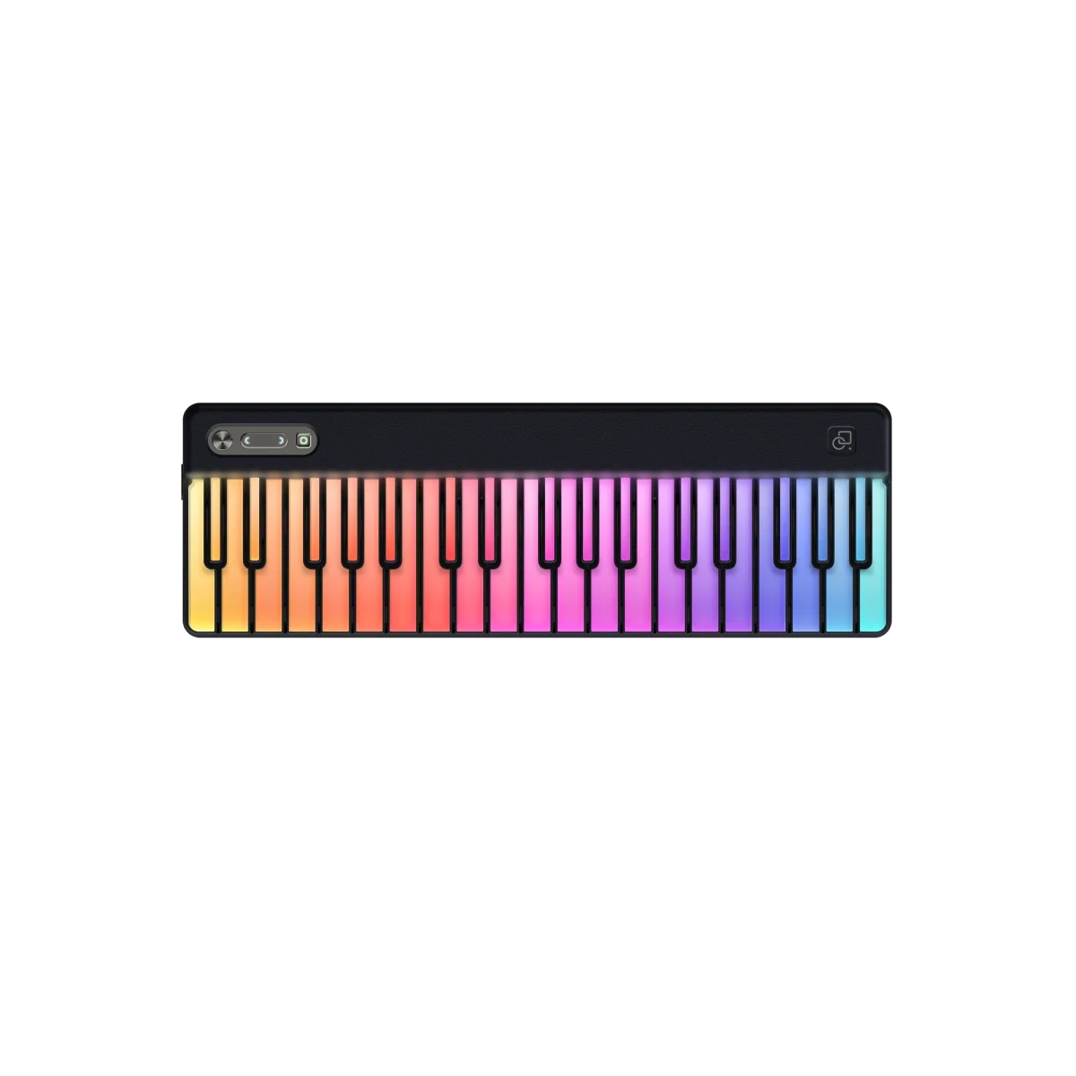 PartyKeys keyboard with rainbow per-key lighting